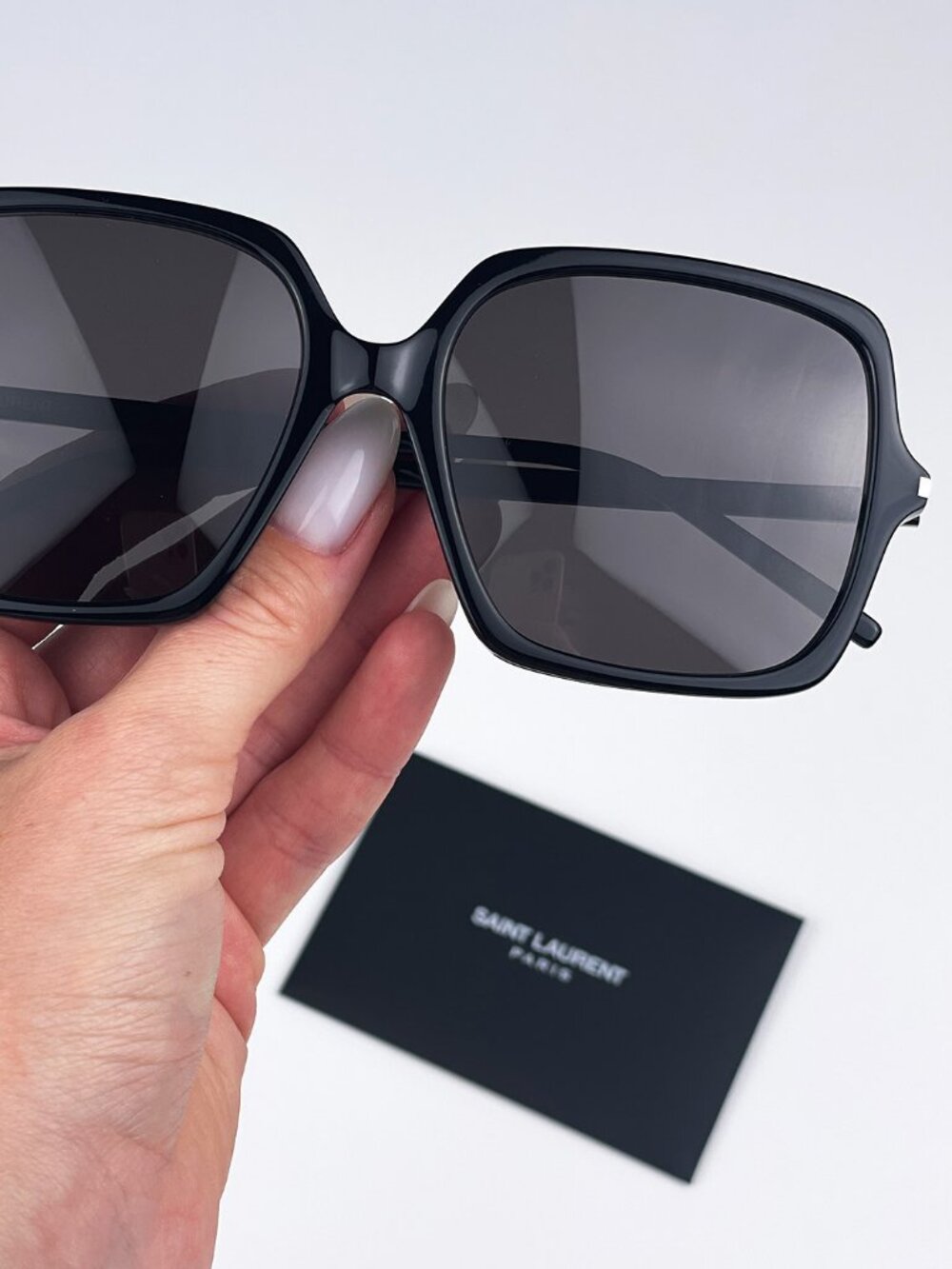 SAINT LAURENT SL591 001 BLACK OVERSIZED SQUARE WOMEN SUNGLASSES
